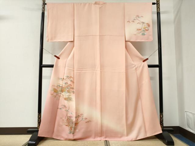 平和屋着物●金彩友禅　卓越技能者・名工・和田光正　訪問着　浜松御所車花文　暈し染め　金銀彩　正絹　逸品　CABE2729yc