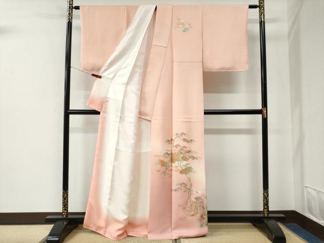 平和屋着物●金彩友禅　卓越技能者・名工・和田光正　訪問着　浜松御所車花文　暈し染め　金銀彩　正絹　逸品　CABE2729yc