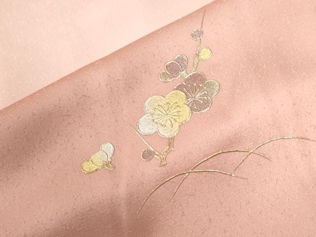 平和屋着物●金彩友禅　卓越技能者・名工・和田光正　訪問着　扇草花文　暈し染め　金彩　反端付き　正絹　逸品　CABE2736yc