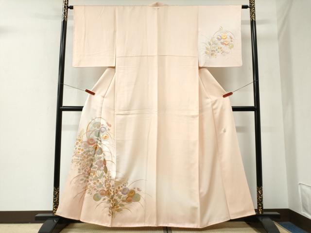 平和屋着物●金彩友禅　卓越技能者・名工・和田光正　訪問着　菊　暈し染め　金銀彩　正絹　逸品　CABE2737yc