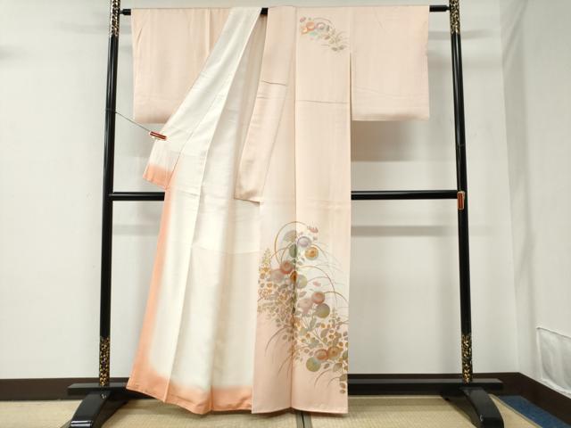 平和屋着物●金彩友禅　卓越技能者・名工・和田光正　訪問着　菊　暈し染め　金銀彩　正絹　逸品　CABE2737yc