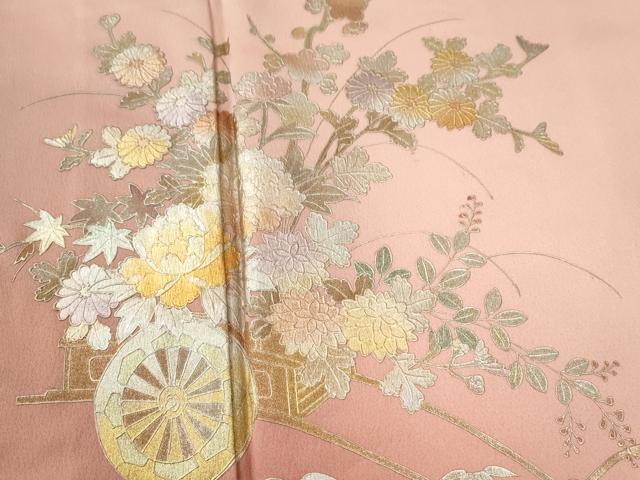 平和屋着物●金彩友禅　卓越技能者・名工・和田光正　訪問着　花車文　暈し染め　金銀彩　正絹　逸品　未使用　CABE2738yc