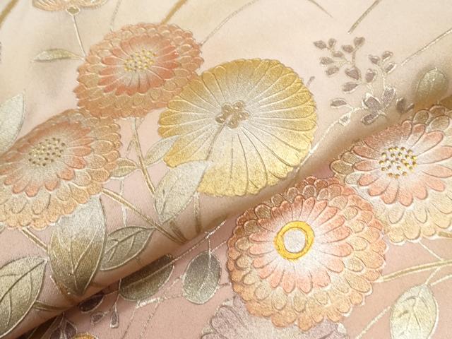 平和屋着物●金彩友禅　卓越技能者・名工・和田光正　訪問着　菊　暈し染め　金銀彩　正絹　逸品　CABE2739yc