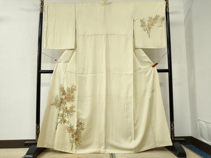 平和屋着物●金彩友禅　卓越技能者・名工・和田光正　訪問着　枝橘文　暈し染め　金彩　正絹　逸品　CABE2742yc