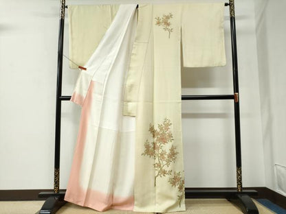平和屋着物●金彩友禅　卓越技能者・名工・和田光正　訪問着　枝橘文　暈し染め　金彩　正絹　逸品　CABE2742yc
