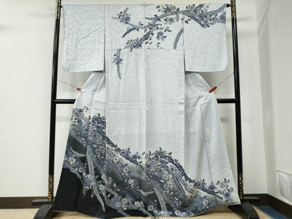 平和屋着物●訪問着　作家物　辻が花　暈し染め　金彩　正絹　逸品　CABE2750yc