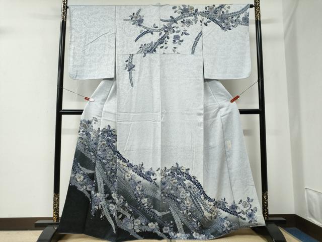 平和屋着物●訪問着　作家物　辻が花　暈し染め　金彩　正絹　逸品　CABE2750yc