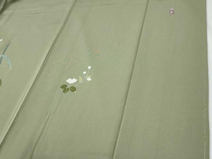 平和屋着物●訪問着　友禅　作家物　草花文　蛍暈し　正絹　逸品　CABE2760yc