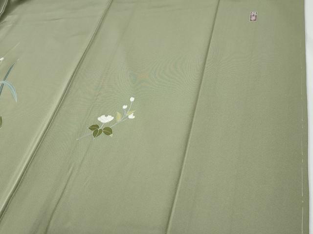 平和屋着物●訪問着　友禅　作家物　草花文　蛍暈し　正絹　逸品　CABE2760yc