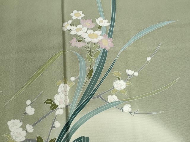 平和屋着物●訪問着　友禅　作家物　草花文　蛍暈し　正絹　逸品　CABE2760yc
