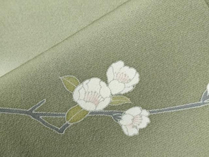 平和屋着物●訪問着　友禅　作家物　草花文　蛍暈し　正絹　逸品　CABE2760yc
