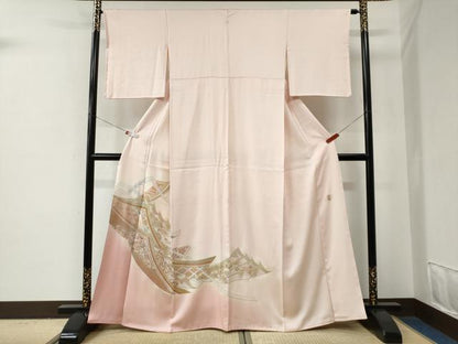 平和屋着物●金彩友禅　卓越技能者・名工・和田光正　色留袖　鬘帯熨斗吉祥花文　暈し染め　金彩　正絹　逸品　CABE2764yc