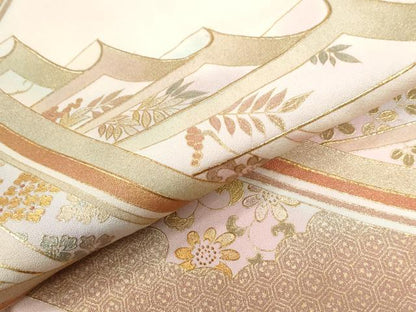 平和屋着物●金彩友禅　卓越技能者・名工・和田光正　色留袖　鬘帯熨斗吉祥花文　暈し染め　金彩　正絹　逸品　CABE2764yc