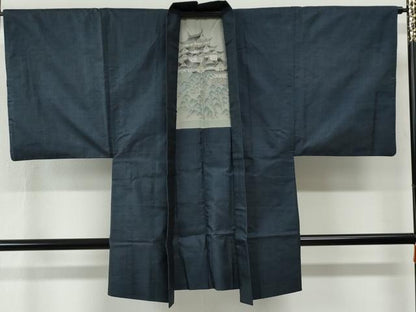 平和屋着物●男性　本場大島紬　アンサンブル　120亀甲　総詰め　正絹　逸品　CABE2766yc
