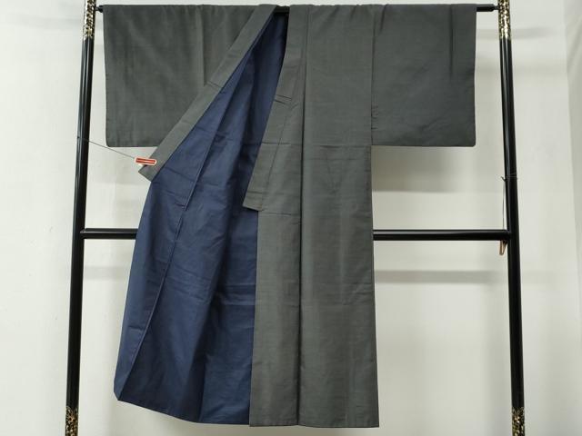 平和屋着物●男性　本場大島紬　アンサンブル　格子　正絹　逸品　CABE2768yc