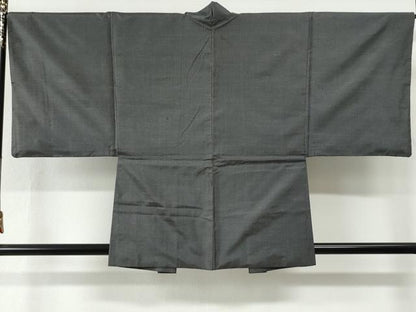 平和屋着物●男性　本場大島紬　アンサンブル　格子　正絹　逸品　CABE2768yc