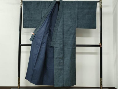 平和屋着物●男性　紬　アンサンブル　霞文　正絹　逸品　CABE2769yc