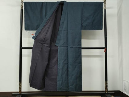 平和屋着物●男性　紬　アンサンブル　120亀甲　総詰め　正絹　逸品　未使用　CABE2770yc