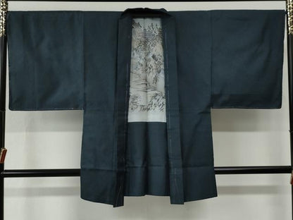 平和屋着物●男性　紬　アンサンブル　120亀甲　総詰め　正絹　逸品　未使用　CABE2770yc