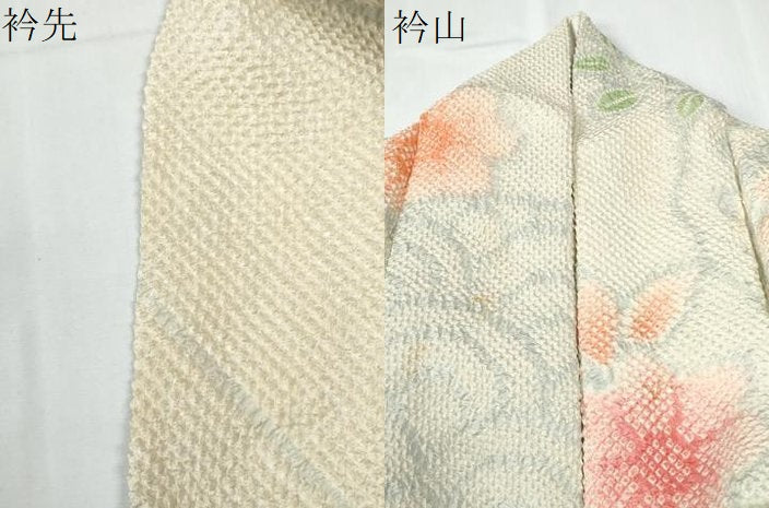 平和屋着物●豪華振袖　総絞り　草花文　正絹　逸品　CABE2779yc
