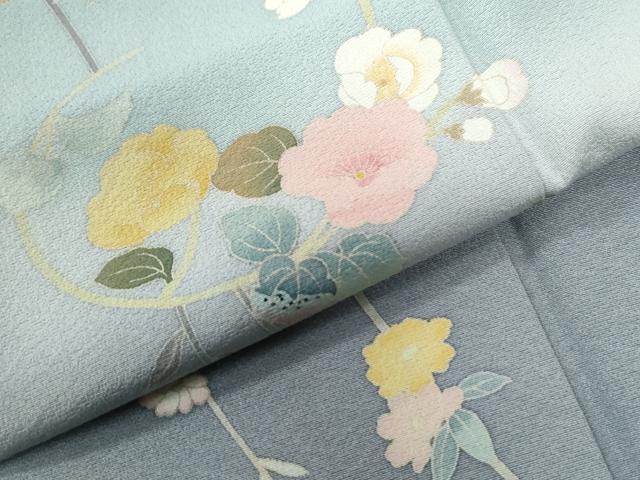 平和屋着物●訪問着　友禅　作家物　枝花文　暈し染め　正絹　逸品　CABE2782yc