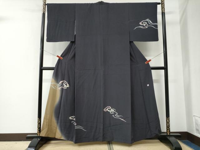 平和屋着物●訪問着　作家物　流水文　暈し染め　さが美扱い　正絹　逸品　CABE2783yc