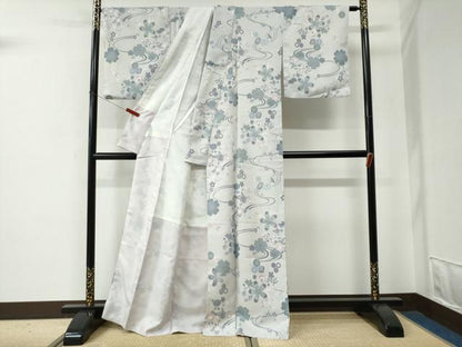 平和屋着物●小紋　吉祥草花文　洗える着物　CABE2789yc