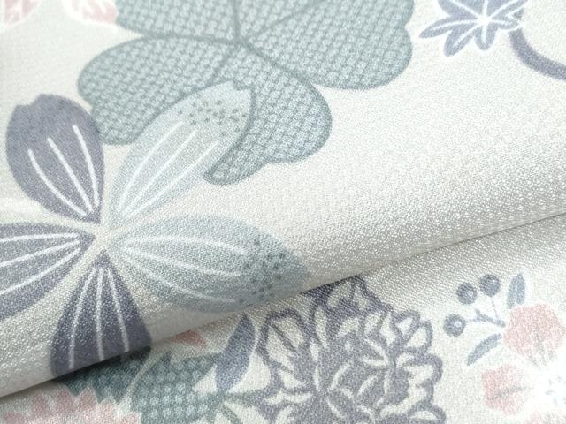 平和屋着物●小紋　吉祥草花文　洗える着物　CABE2789yc