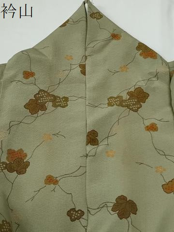 平和屋着物●上質な小紋　蔦の葉舞花文　金彩　正絹　逸品　CABE2791yc