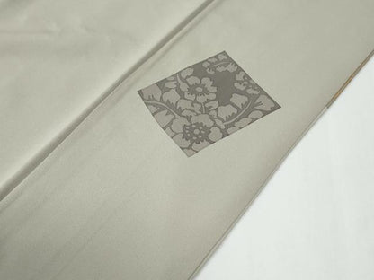 平和屋着物●訪問着　竹屋町刺繍　色紙浜松草花文　金彩　正絹　逸品　CABE2792yc