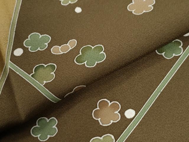 平和屋着物●訪問着　駒刺繍　舟花唐草文　金彩　正絹　逸品　CABE2793yc
