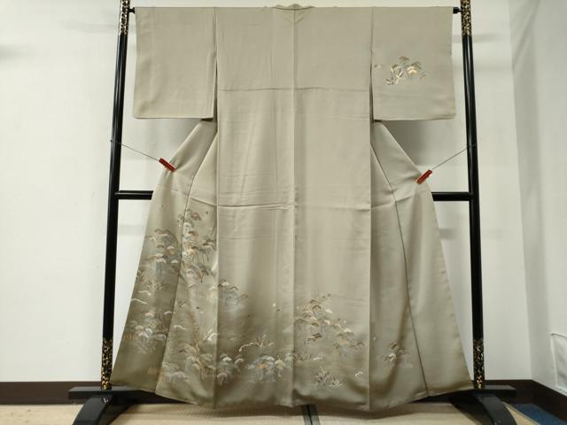 平和屋着物●訪問着　浜松飛鳥舟吉祥文　暈し染め　金彩　正絹　逸品　CABE2794yc