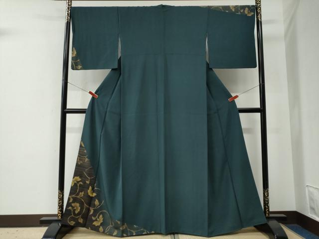 平和屋着物●中国三大刺繍　相良刺繍　訪問着　更紗花唐草文　金彩　鈴乃屋扱い　正絹　逸品　CABE2795yc