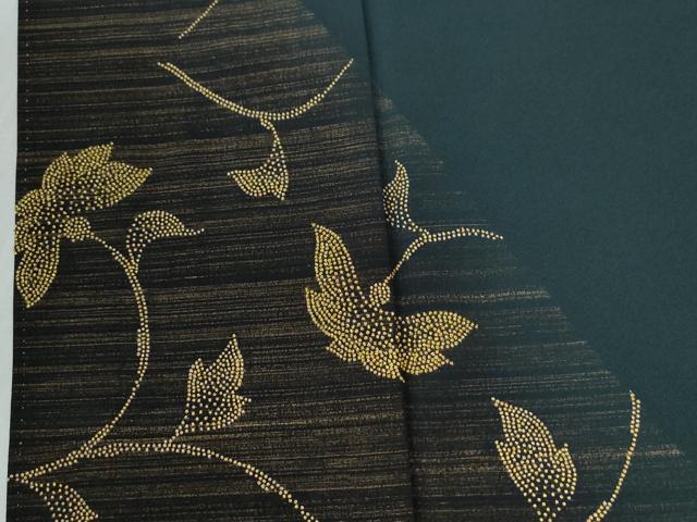 平和屋着物●中国三大刺繍　相良刺繍　訪問着　更紗花唐草文　金彩　鈴乃屋扱い　正絹　逸品　CABE2795yc