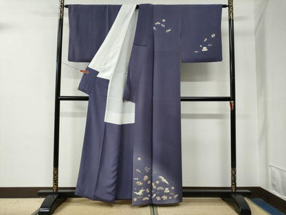平和屋着物●訪問着　飛鶴宝尽くし松竹梅　暈し染め　金彩　正絹　逸品　CABE2796yc