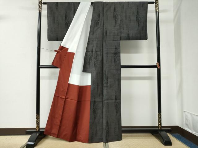 平和屋着物●本場大島紬　9マルキ　泥染め　光琳水　久野織物謹製　証紙付き　正絹　逸品　CABE2797yc