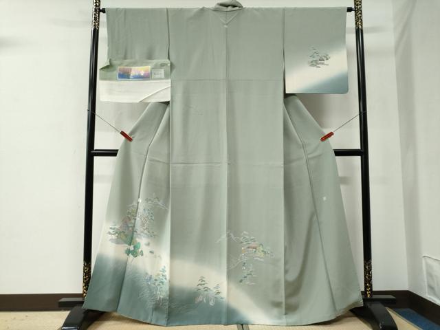 平和屋着物●訪問着　作家物　四季の香　京の七色　人物風景文　暈し染め　反端付き　正絹　逸品　CABE2798yc
