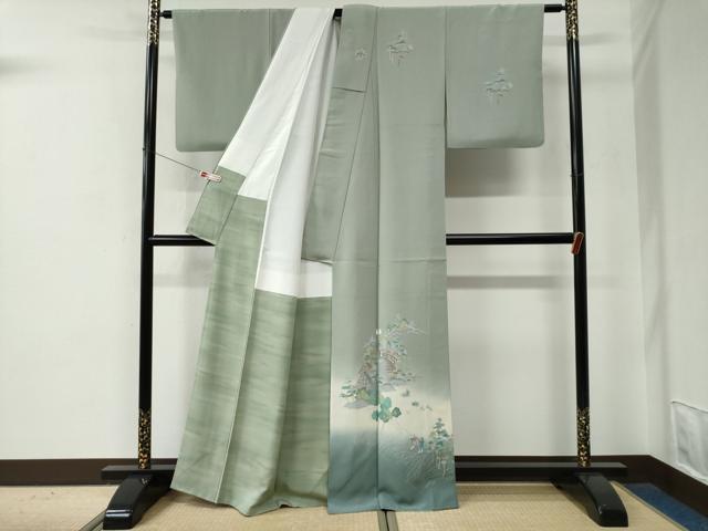 平和屋着物●訪問着　作家物　四季の香　京の七色　人物風景文　暈し染め　反端付き　正絹　逸品　CABE2798yc