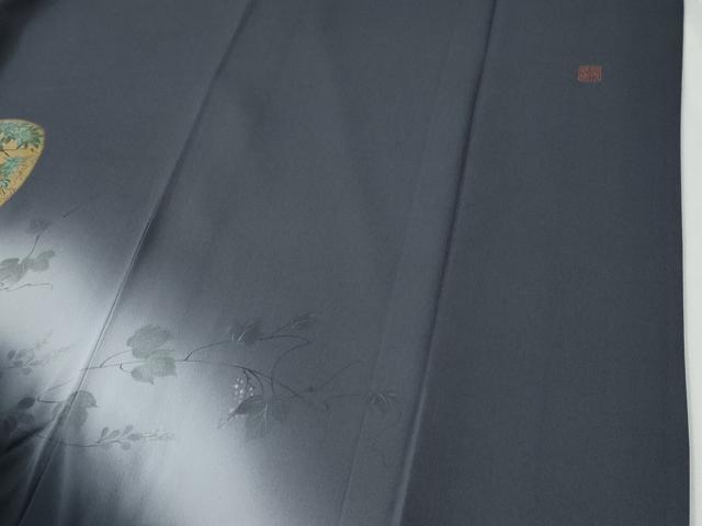 平和屋着物●訪問着　流水草花文　暈し染め　金彩　正絹　逸品　未使用　CABE2802yc