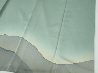 平和屋着物●訪問着　刺繍　遠山枝桜文　暈し染め　正絹　逸品　CABE2803yc
