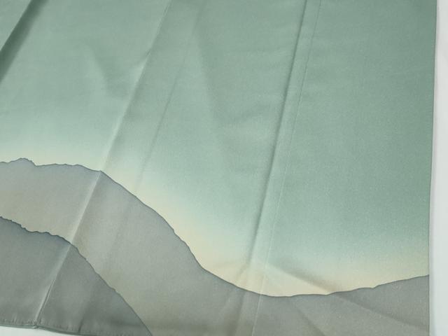 平和屋着物●訪問着　刺繍　遠山枝桜文　暈し染め　正絹　逸品　CABE2803yc