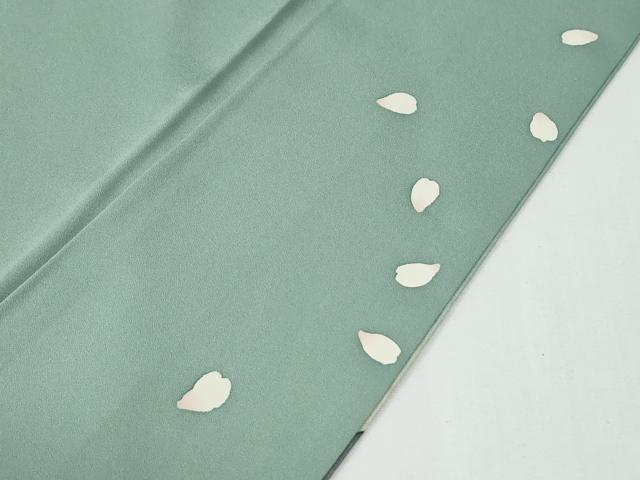 平和屋着物●訪問着　刺繍　遠山枝桜文　暈し染め　正絹　逸品　CABE2803yc