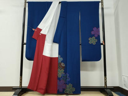 平和屋着物●豪華振袖　毬舞桜文　正絹　逸品　CABE2804yc