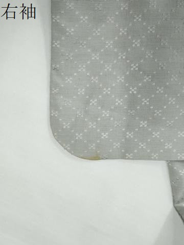 平和屋着物●訪問着　紬地　花織　横段文　正絹　逸品　CABE2809yc