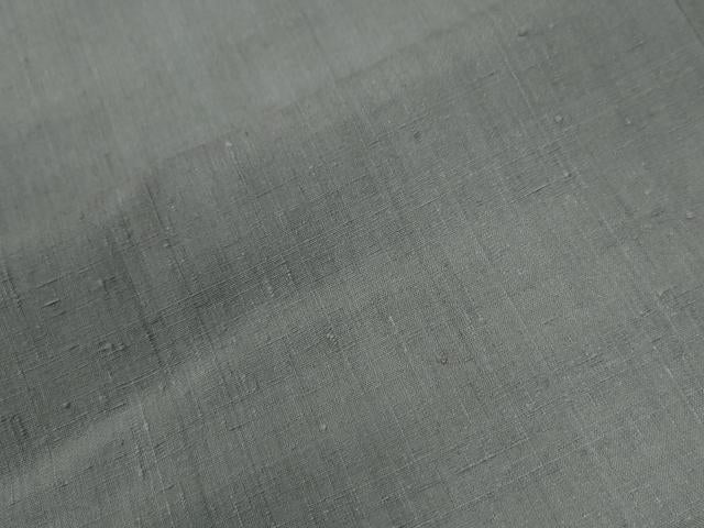 平和屋着物●本場結城紬　重要無形文化財　色無地　鼠色　正絹　逸品　未使用　CABE2810yc