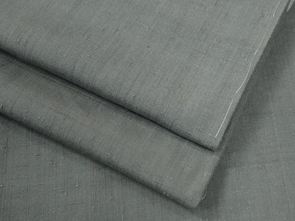 平和屋着物●本場結城紬　重要無形文化財　色無地　鼠色　正絹　逸品　未使用　CABE2810yc