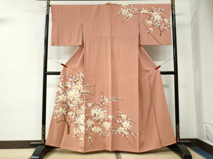 平和屋着物●訪問着　枝花文　正絹　逸品　CABE2811yc