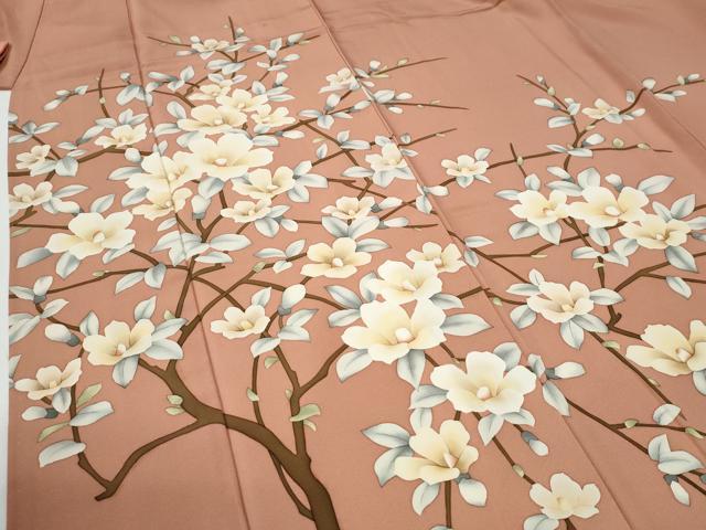 平和屋着物●訪問着　枝花文　正絹　逸品　CABE2811yc