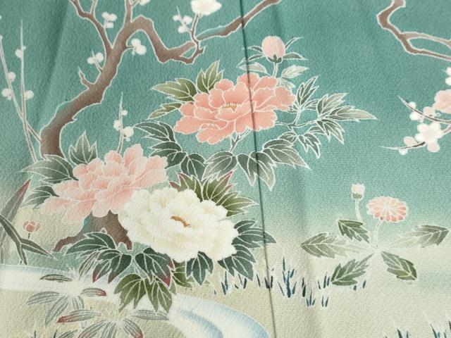 平和屋着物●訪問着　友禅　流水花車文　暈し染め　金銀彩　正絹　逸品　AABG8026cs 2026年最新】Yahoo!オークション -平和屋 着物訪問着の中古品・新品