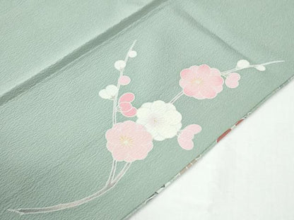 平和屋着物●訪問着　作家物　刺繍　鴛鴦草花文　暈し染め　金彩　正絹　逸品　CABE2820yc